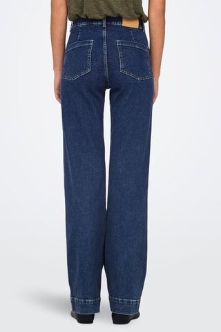 Jean wide legs en coton biologique - Bleu