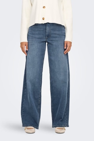Jean wide legs en coton biologique - Bleu