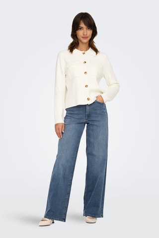 Jean wide legs en coton biologique - Bleu