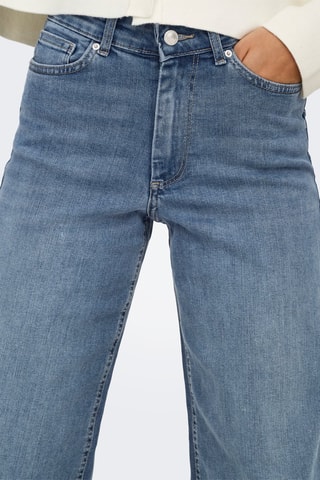 Jean wide legs en coton biologique - Bleu