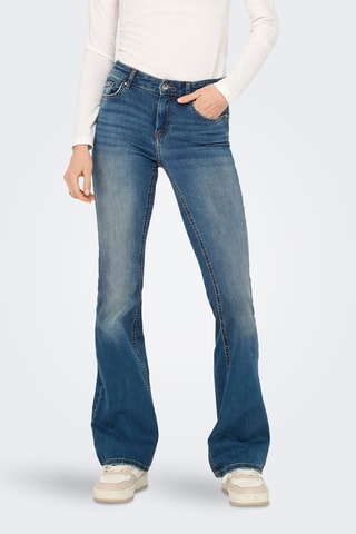 Jean flare en coton biologique - Bleu