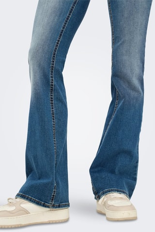 Jean flare en coton biologique - Bleu