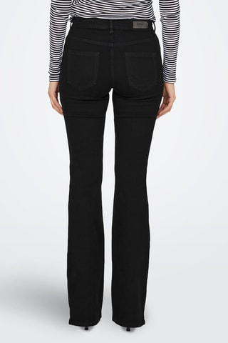 Jean flare en coton biologique - Noir