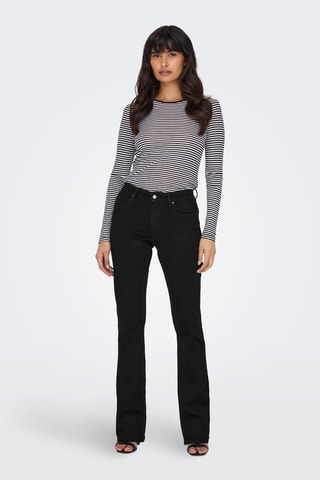 Jean flare en coton biologique - Noir