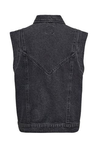 Veste sans manches en jean - Noir