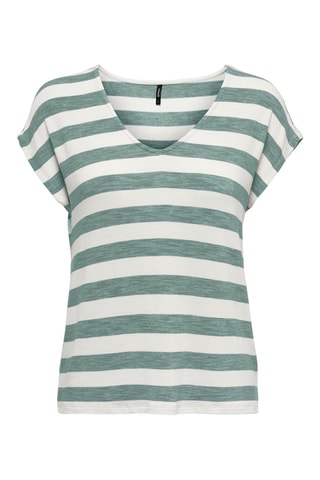 Top - Vert et blanc
