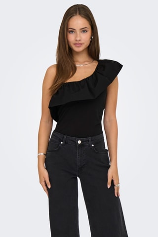 Top asymétrique - Noir