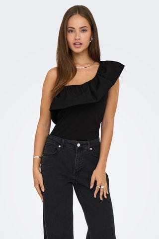 Top asymétrique - Noir