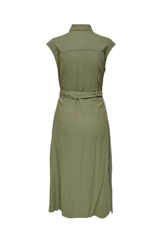 Robe chemise en lin - Kaki