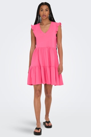 Robe patineuse en coton biologique - Rose
