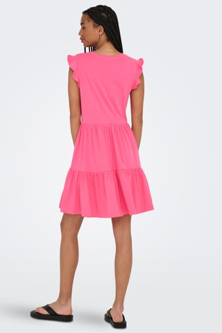 Robe patineuse en coton biologique - Rose