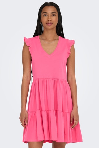 Robe patineuse en coton biologique - Rose