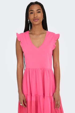 Robe patineuse en coton biologique - Rose
