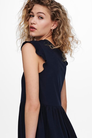 Robe patineuse en coton biologique - Bleu nuit