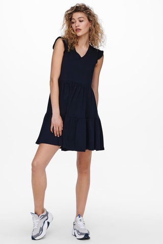 Robe patineuse en coton biologique - Bleu nuit