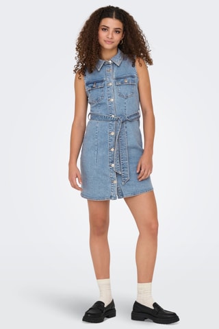 Robe chemise en jean - Bleu clair