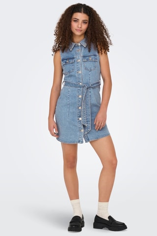 Robe chemise en jean - Bleu clair
