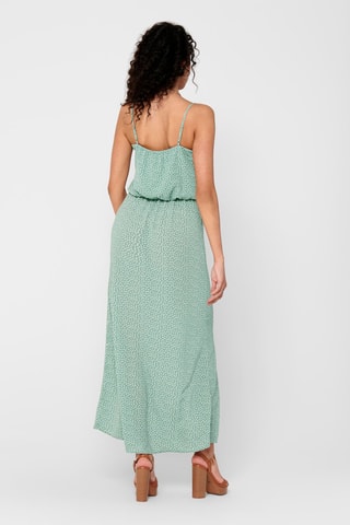 Robe longue - Vert clair et écru