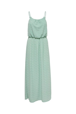 Robe longue - Vert clair et écru