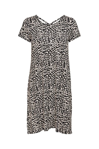 Robe droite - Blanc et noir