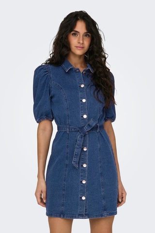 Robe chemise en jean - Bleu