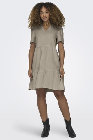 Robe patineuse en lin - Marron