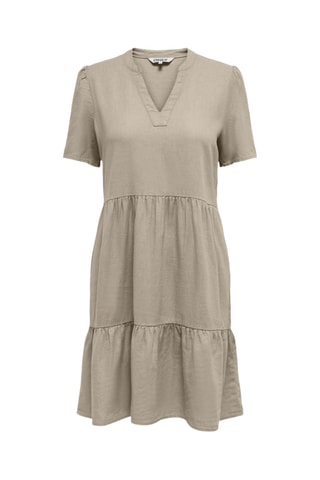 Robe patineuse en lin - Marron