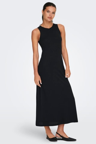 Robe longue en coton biologique - Noir