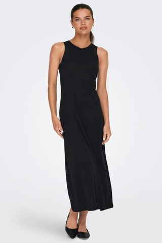 Robe longue en coton biologique - Noir