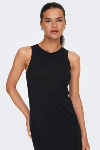 Robe longue en coton biologique - Noir