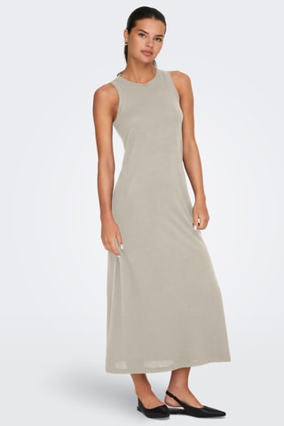 Robe longue en coton biologique - Gris clair