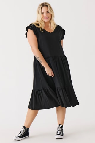 Robe midi en coton biologique - Noir