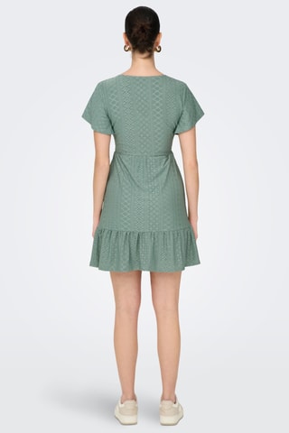 Robe patineuse en broderie anglaise - Kaki