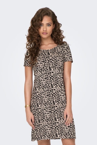 Robe droite - Noir et beige