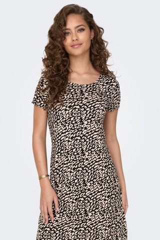 Robe droite - Noir et beige