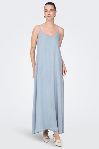Robe longue en jean - Ciel