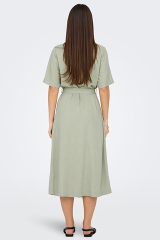 Robe chemise en lin - Kaki