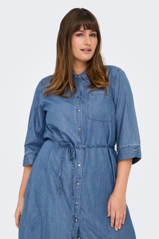 Robe chemise en jean - Ciel