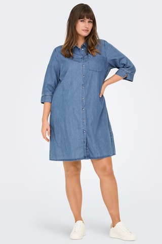 Robe chemise en jean - Ciel