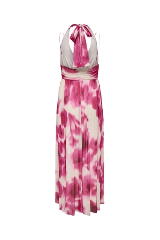 Robe longue taille and dye - Rose et blanc