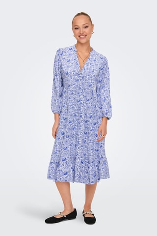 Robe midi - Bleu