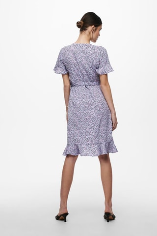 Robe portefeuille - Mauve et vert d’eau