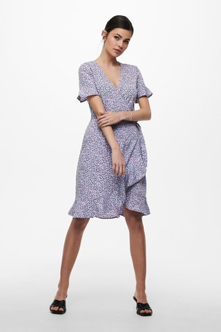 Robe portefeuille - Mauve et vert d’eau