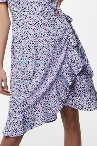 Robe portefeuille - Mauve et vert d’eau