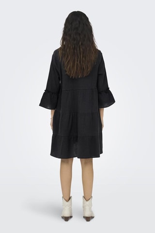 Robe droite en coton biologique - Noir