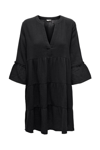Robe droite en coton biologique - Noir
