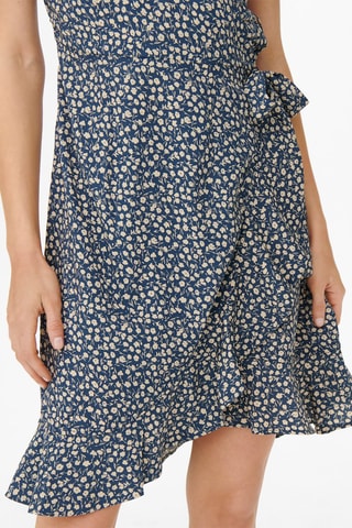 Robe portefeuille - Bleu marine et écru