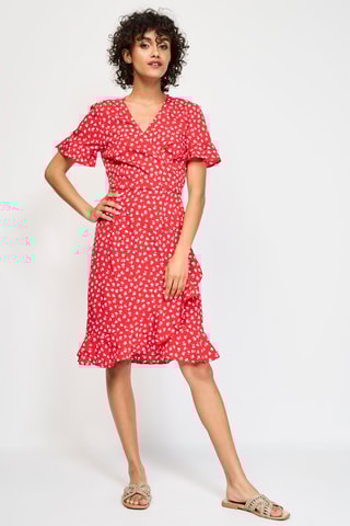 Robe portefeuille - Rouge