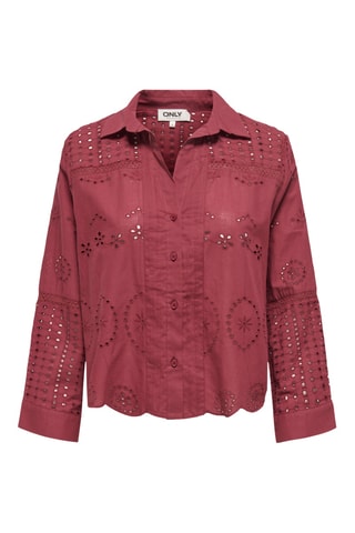 Chemisier en broderie anglaise en coton biologique - Bordeaux