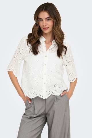 Chemisier en broderie anglaise - Ecru
